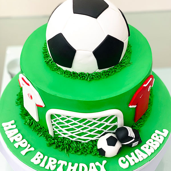 Soccer Themed Cake - Flair Cake Boutique