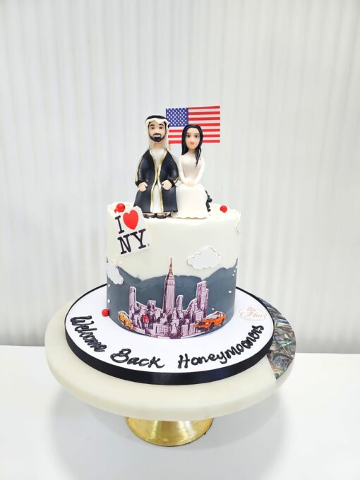 1-Tier Honeymoon Cake